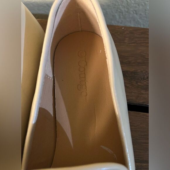 NWOB Coutgo Faux Leather Comfy Loafers Cream Color Women’s Size 6 - Picture 4 of 6